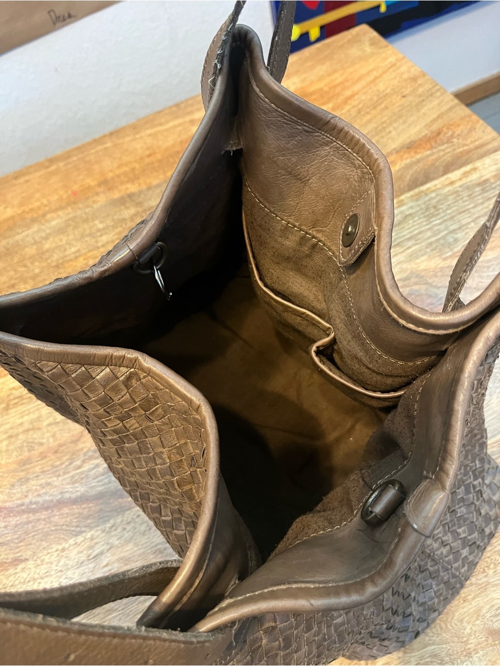 Valentina Woven Shoulder Bag - Brown - Picture 11 of 16